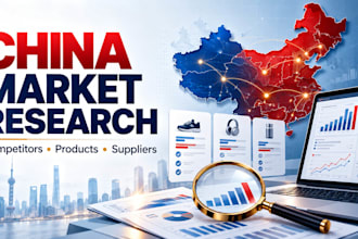research the chinese market, competitors, products, and online sources