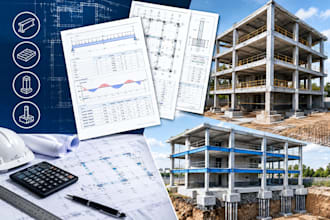 calculate structural loads for beams, slabs, columns and foundations