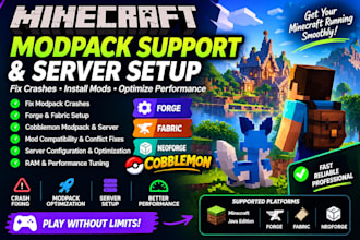 fix minecraft modpack crashes setup servers optimize forge fabric minecraft mod