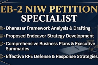 develop an eb2 niw petition strategy and professional plan