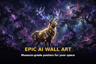 design epic custom ai wall art posters for your space