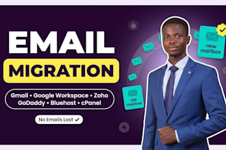 migrate gmail godaddy bluehost cpanel webmail zoho apple mail google workspace