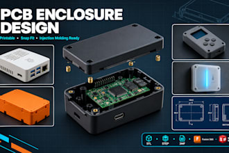 design 3d pcb enclosure, 3d printable iot electronics case for injection molding