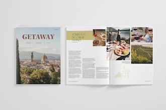 design a professional editorial magazine layout, publication and catalogs
