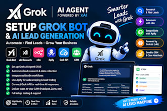 setup grok bot grok ai agent xai research lead generation n8n CRM apify grok api