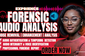 do forensic audio editing, cleanup, voice detection, noise removal, and analysis