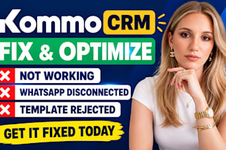 fix kommo CRM not working, whatsapp disconnected and template rejected