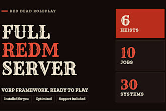 create your redm vorp server full rdr2 rp server ready to play