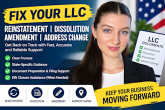 llc reinstatement llc dissolution llc amendment address change