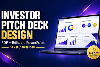 design a professional investor pitch deck