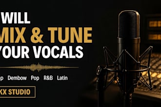 mix and tune your vocals for trap, dembow, pop and latin songs
