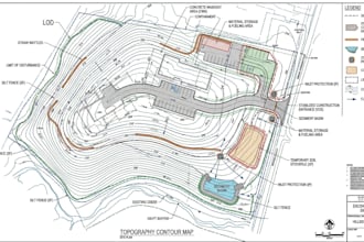 do erosion control plan plotting, swppp layout, topography control map