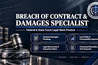 draft breach of contract damages claims and legal pleadings