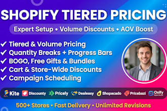 shopify tiered pricing kite discounty pricely dealeasy shopacado pricebazi oxify