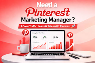 be your pinterest marketing manager for SEO pins and traffic growth