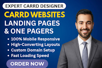carrd website, design carrd website, redesign carrd website landing page