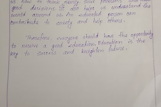 write neat handwritten notes and assignments