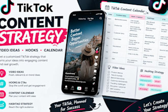 create a tiktok content strategy, calendar and video ideas