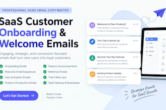 write saas customer onboarding and welcome emails
