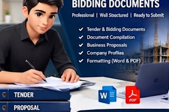 sets up expertly format tender docs and business proposals