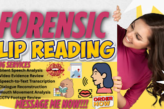 do expert forensic lip reading, silent video analysis and speech interpretation