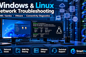 troubleshoot windows linux networking and smb file sharing