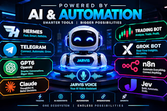 hermes telegram gpt6 openai dot trading bot jarvis voice grok bot n8n claude jev