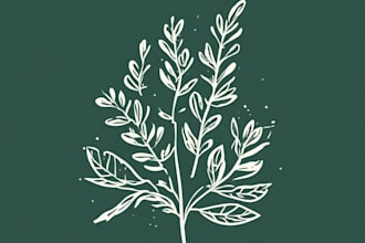 design botanical hand drawn logo