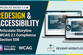 redesign elearning course and fix storyline accessibility