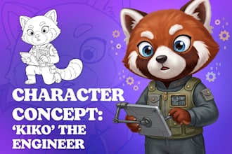 design a custom cartoon character or mascot for business