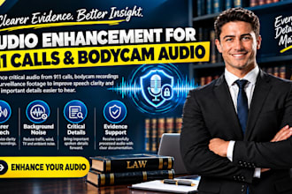 enhance 911 calls bodycam surveillance footage audio remove noise clarify speech