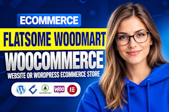 design flatsome woodmart woocommerce website or wordpress ecommerce store
