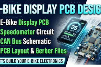 e bike display pcb, speedometer circuit, can bus schematic and layout