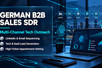be your german sdr or bdr for b2b sales outreach and tech lead generation