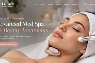 design redesign squarespace med spa website  skincare beauty pilate studio