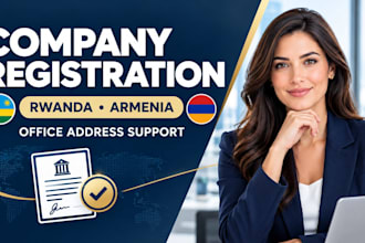 do rwandan company registration and armenian company registration, office addres