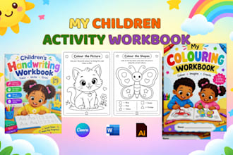 design  kids coloring workbook,handwriting workbooks