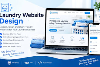 design a laundry website, dry cleaning website