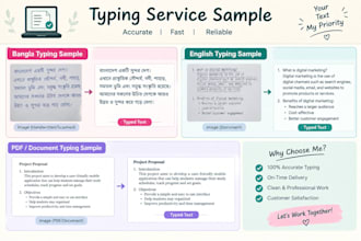 do bangla and english typing and data entry