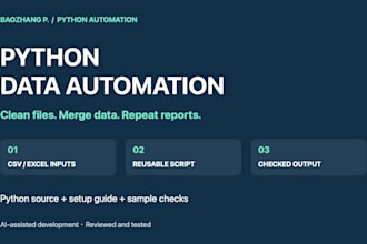automate data processing and reports with python