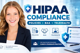 prepare certified hipaa compliance documentation and telehealth baa policy
