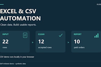 automate one repetitive excel or CSV task