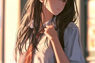 anime character an illustration and anime character