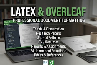 create and format your document in latex and overleaf