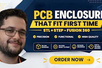 design a custom pcb enclosure and electronics housing for 3d printing