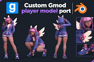 port, rig and optimize 3d character models to work in garrys mod aka gmod