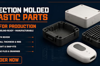 design injection molded plastic parts with dfm for production