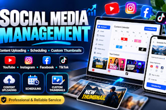 manage social media posting and design thumbnails
