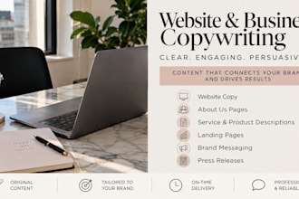 write professional website copy for your business or brand