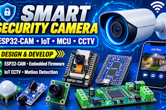 smart security camera esp32 cam, iot, mcu, cctv sensor firmware motion detection